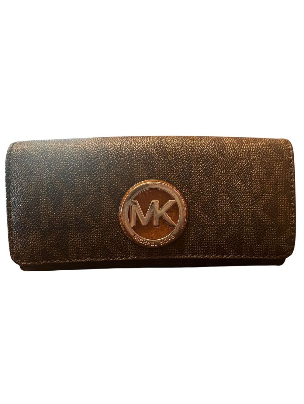 W4. MK Fulton Continental Wallet - brown
